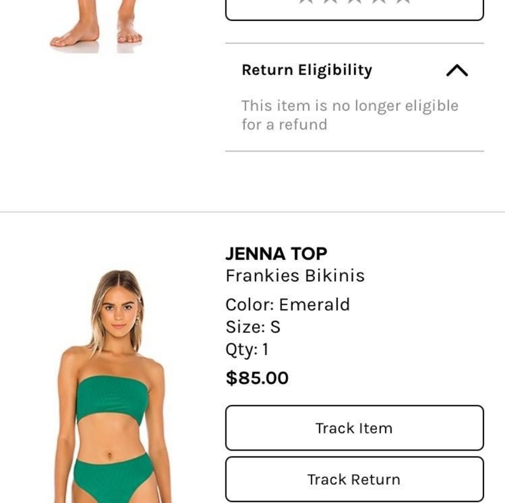Frankie's Bikinis Green Ribbed Bikini Set - Picture 3 of 3